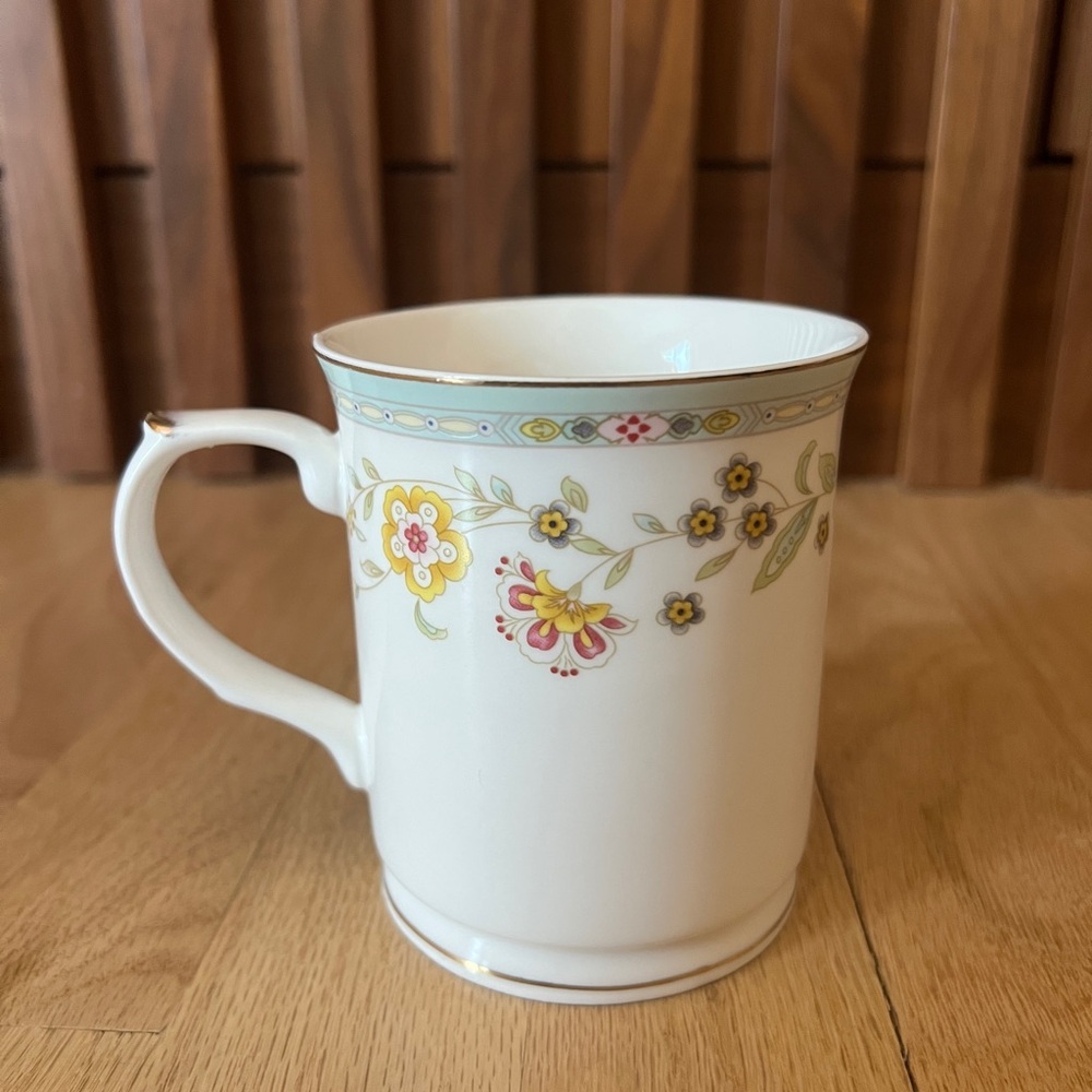 Grace Teaware Floral Rim Tea Cup Coffee Mug Porcelain - Picture 2 of 5